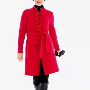 Chico's Boiled Wool Ruffled Travelers Jacket